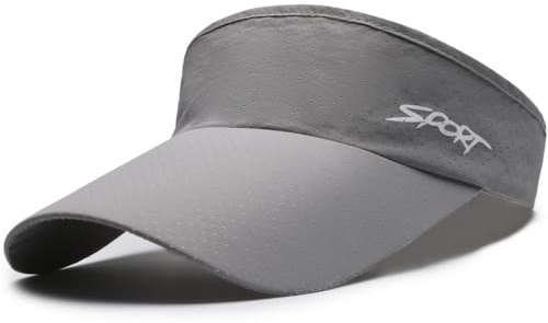 GEEKPC Open-Top Ponytail Visor for Women - Lightweight Foldable Sports Hat with Adjustable Drawcord, Breathable Mesh, Wide Curved Brim for UV Protection Running Tennis Golf Hiking Outdoor