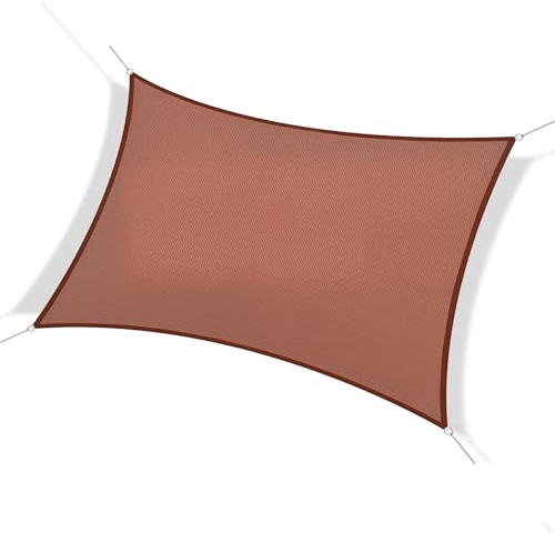 Outsunny Voile d'ombrage rectangulaire 3 x 4 m polyéthylène Haute densité Protection UV avec Sac de Rangement - Rouge