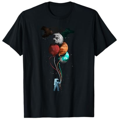 Astronaut Planet Luftballons | Space Explorer Cosmic AR T-Shirt