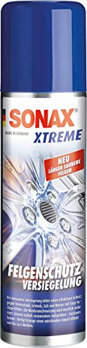 SONAX XTREME FelgenSchutzVersiegelung (250 ml) bildet einen effektiven Schutz gegen Bremsstaub, Schmutz, Salz & Wasser mit Easy-to- Clean-Effekt | Art-Nr. 02501000
