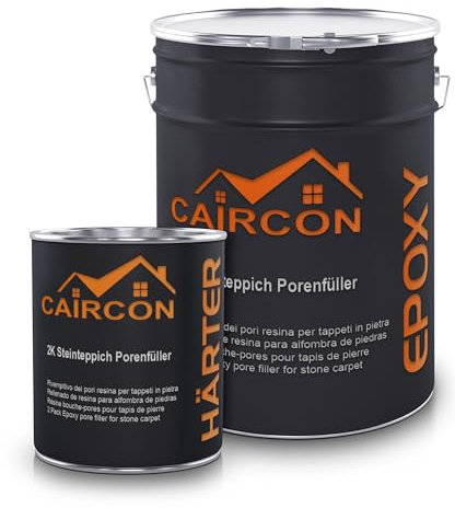2K Steinteppich Porenfüller Epoxidharz Versiegelung für Innen und Außen Farblos Farblos - 6kg