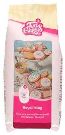 FunCakes Mix für Royal Icing, einfach zu verwenden, zum Dekorieren von Kuchen und Keksen, schöne Glasur, nur Wasser hinzufügen, Halal., 900 g | Backmischung für festen Zuckerguss, Einfach zu verwenden, zum Dekorieren von Kuchen und Keksen, nur Wasser hinzufügen