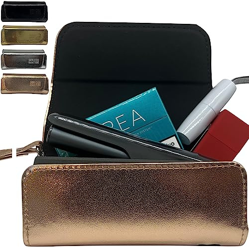 GC Etui Tasche Zubehör kompatibel mit IQOS Iluma oder orginals Duo 3.0 + Terea o. Heets Sticks Set (Rose Gold)