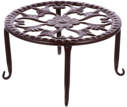 Yardwe Support À Fleurs En Fer Creux 8.66X8.66X4.72In ÉTagèRe À Fleurs D'IntéRieur Support De Pot Pour Salon Balcon Jardin
