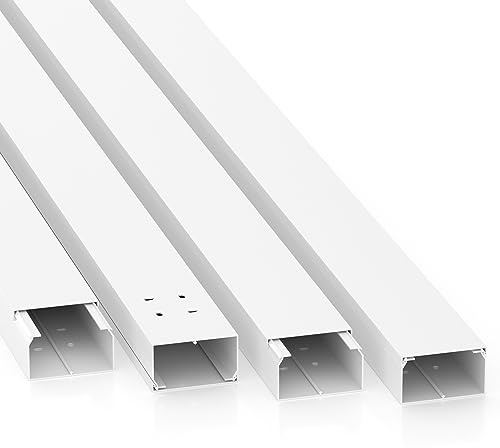 CILSON Kabelkanal, 120x60 mm, 1x1 m, Weiß, Bodenlochung | PVC, UV-beständig, Innen & Außen, 1 Stange à 1 m, Made in Germany