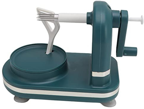 Apple Peeler Fruit Peel Machin Slicer Multi Function PP Stainless Steel Hand Crank Apple Peeler for Kitchen Home Fruit Peel Machine(deep Green)
