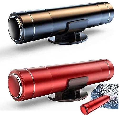 2 Set Mini Auto Sicurezza Martello a Martello Sedile Tagliente di Emergenza in Vetro Pugno per Punzonatura di Salvataggio Automatico E Sfuggire Strumento di Martello Salvavita