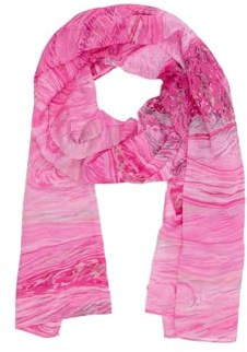 QUEEN HELENA Lätt Sjal Mjuk Sjal Fin Stola Rund Hals Avslappnad Dam SC024-6, Fuchsia, one size