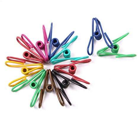 OFFSCH Lot de 50 Pinces Métalliques Colorées Robustes pour Sceller Les À Linge Les Trombone Couleur Aléatoire