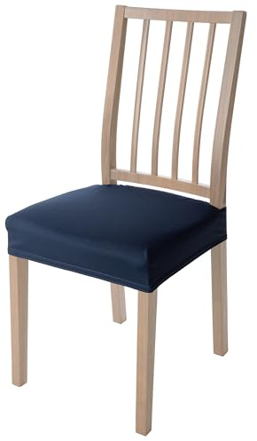Viste tu hogar Pack 4 Funda Silla Comedor de 45 a 55 CM, Sin Respalda, 100% Poliéster, Elástica, Fácil de Instalar y Limpiar, Piña, Azul Marino
