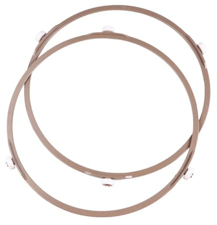 Mikrowellen Drehtellerring 2 Stück Kunststoff mit Rollen als Ersatz | Glastellerhalterung mit Drei Kleinen Rollen Unten, Flammhemmend und Tragfähig, für Stabile Balance