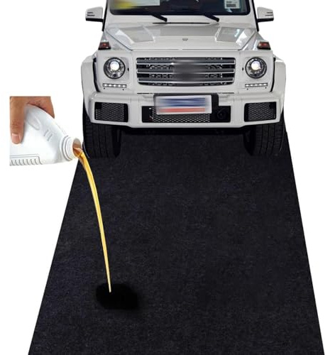 SSenty Tapis de récupération d'huile pour garage, 110 x 200 cm, polyvalent, absorbant, résistant, protection de garage, établi