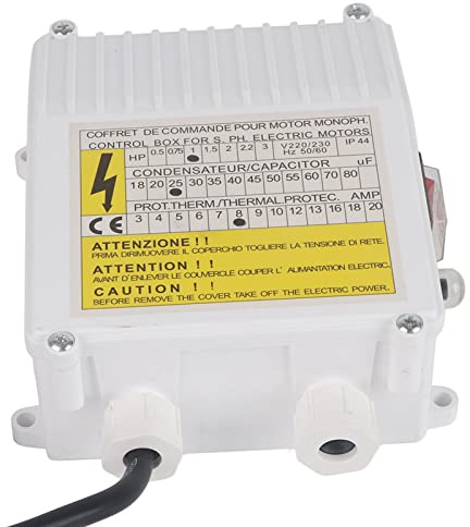 Tauchpumpen-Controller Pumpensteuerkasten Mit Wärmeschutz Leistungsschalter Für Tauchpumpen Und Haushaltssaugpumpen (750W EU-Stecker 220 V)