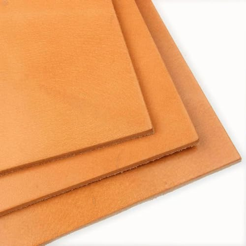 PXAMORTEL tela de cuero Alfombra de mesa de cuero de vaca duro, cuero curtido vegetal, alta densidad, posavasos, alfombrilla de ratón, cuero de búfalo, 4-5mm de grosor (21x26cm mouse pad)