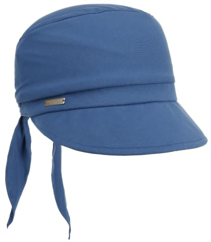 Seeberger Uni Jersey Bandana keps damkeps solvisir med skärm, blå, one size