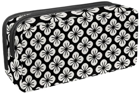 VAPOKF Trousse à crayons, trousse de papeterie pour adolescents, garçons et filles, fournitures scolaires et de bureau – Motif fleurs de cerisier blanc, multicolore, 2.3x8.2x3.9in/6x21x10cm,