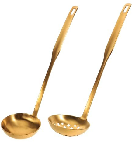 OUNONA 2piezas Cuchara Inoxidable Espumadera De Cocina Cucharones Pequeños Para Salsa Utensilios De Cocina Cucharones Para Sopa