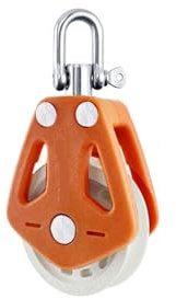 UDHBJEBQ Boat Accessories Single Pulley High Load Sheave Block Universal Head Single Pulley Swivel Shackle Sailboat Plain Bearing Block(Type4)