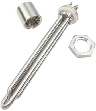 Supkancl Calentador de Agua de 48 V y 3000 W CC con Elemento Calefactor de inmersión SUS304 DN25, 1 BSP, Calentador eléctrico Tubular(HeaterThreadnut)