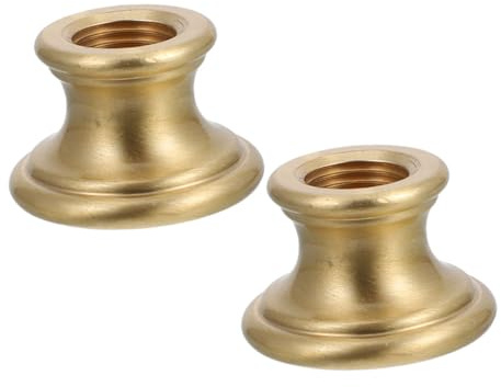 STOBOK 2pcs Brass I-Joint Lamp Connector for Extending Table Wall Lamps Solid Brass Light Fitting Threaded Coupling for Repair