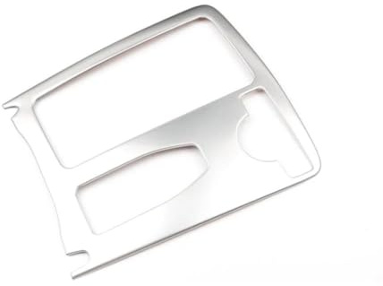 YSA ASF Pegatina De Acero Inoxidable para El Interior del Coche, Decoración del Panel del Portavasos para Mercedes para Benz Clase C W204 2008-2014 RHD Decorativas Accesorios Interior(Silver r)