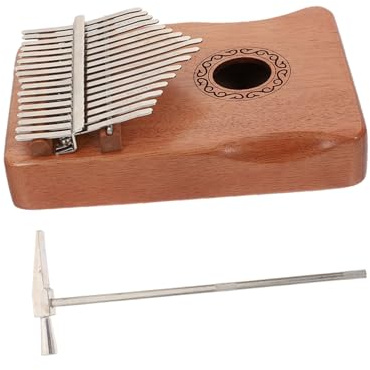 Toyvian Holz Kalimba mit Tasten Daumenklavier Mbira Wal Muster für Erwachsene und Tragbar und Einfach zu Spielen