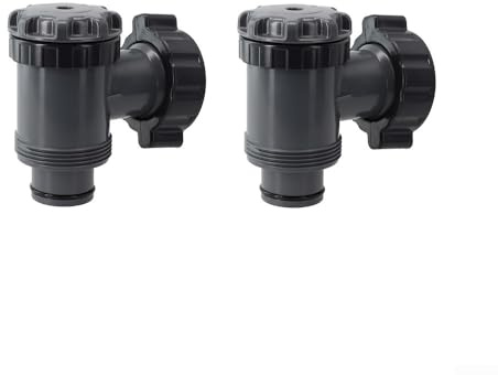 Schwimmbad-Filterpumpe, Kolbenventil, Ein-/Aus-Schalter, kompatibel mit 38 mm Schlauchanschlüssen für oberirdische Pools, Pool-Filterpumpen-Steuerventil, Ersatzteil (2 Stück)