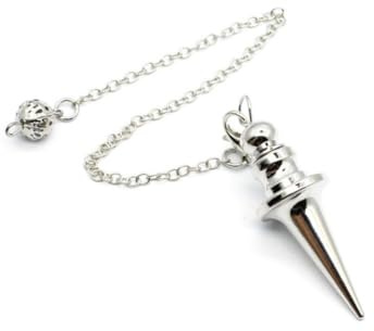 Detector de metales Rod colgante para adivinación y herramienta de búsqueda de agua, colgante de metal portátil para localización de energía y minerales (plata)