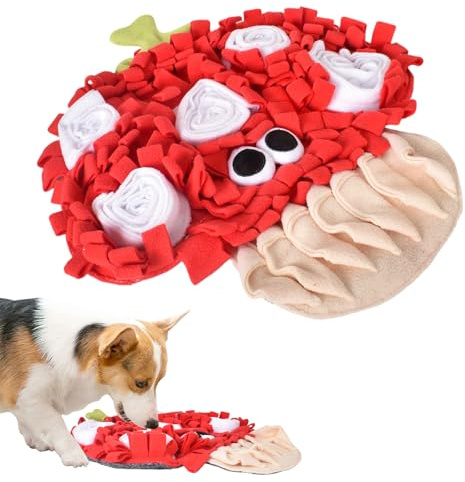Mentale Stimulation Hundematte Snuffle Pad, Lustiges Pilzform Schnüffelteppich Hund, Langlebige Schnüffelrasen für Haustier Hunde, Pet Sniffing Mat Trainingsmatte für Intelligenz und Dufttraining