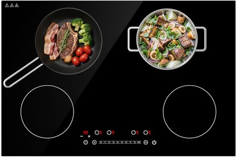 6400w Induction Cooktop: 30 Inch Electric Stove with 4 Burner - Stove Top Burner for Built-in or Countertop Use, 9 Power Levels, Timer & Child Safety Lock