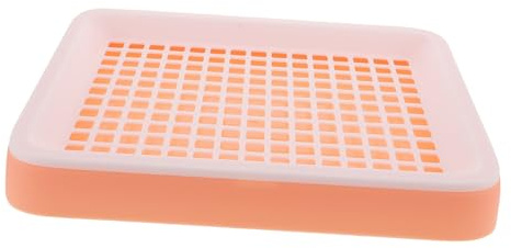 LOLIPPYY Kaninchentoilette Für Kleintiere Aus Hochwertigem Mit Kunststoffnetz Am Boden Fester Haken Und Doppelhaken-Design Leicht Zu Reinigen Verwenden Mit Offenen Löchern Verhindert Urinan