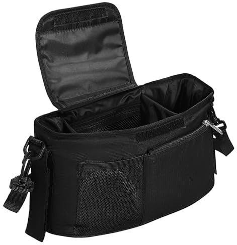 FUNNETOYU Kinderwagen Organizer Tasche mit Großem Fassungsvermögen Verstellbaren Schultergurten und Praktischen Innenfächern Multifunktional und Robust für Zwillingskinderwagen und