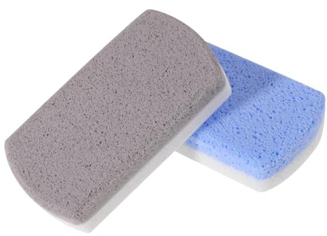 OUNONA Raspador de Callos para Pies 2 Piezas Diseño Ergonómico y Almohadilla Reemplazable, Herramienta de Vidrio para Eliminar Callos en Casa y Salón de Pedicura
