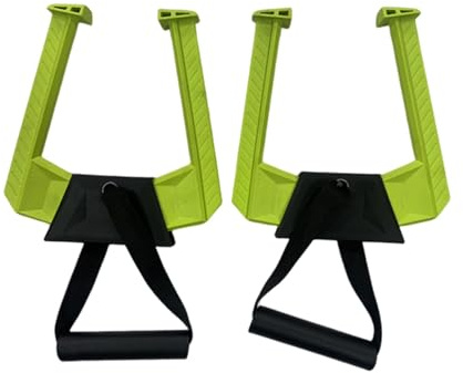 Perfeclan 2 Pieces Portable Pull up Bar Fitness Equipment Portable Multifunction Pullup Bar Handles for Door Frame, Green