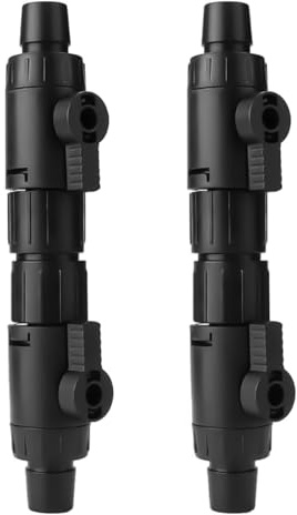 Gutol Aquarium-Schlauchventil-Schlauchverbinder, 2 Stück, 16 mm, Aquarium-Wasserdurchflussregler, Rohranschlussadapter mit Schnellverschlussgriff