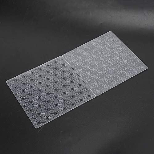 Riuulity EM196 Carpetas de Estampado en Relieve Plantillas de Estampado para Manualidades en Papel, Juego de 2 para Artistas y Artesanos (plástico)