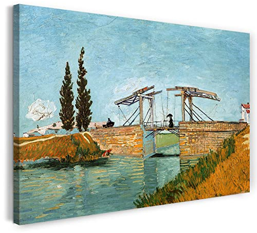 Leinwand (100x70cm): Vincent van Gogh - Brücke von Langlois (1888)