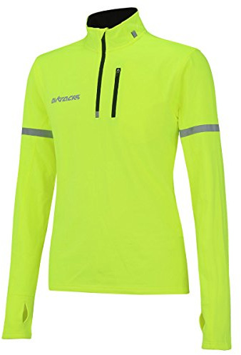 Airtracks Herren Winter Thermo Fahrradtrikot Langarm - Fleece Laufshirt - Quick Dry Funktionsshirt - Warm - Atmungsaktiv - Reflektoren
