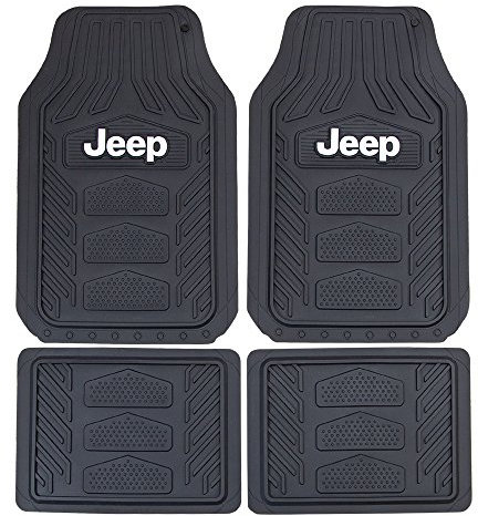 Plasticolor, Jeep Weatherpro, 4-teiliges Fußmattenset, Einheitsgröße, schwarz, 001668R01