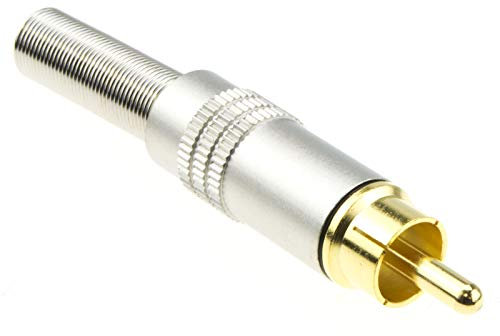 Chinch Cinch Löten Stecker Vergoldeten All-Metal Kontakte Für Audio Kabel Schwarz