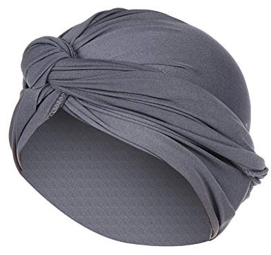 Lazzboy Store Turban Mütze Muslim Kopftuch Kopfbedeckung Headwrap Beanie Stirnband Schlafmütze Für Haarverlust,Chemo,Cap Chemotherapie Frauen Solid India Hut Ruffle Wickelschal (Grau)