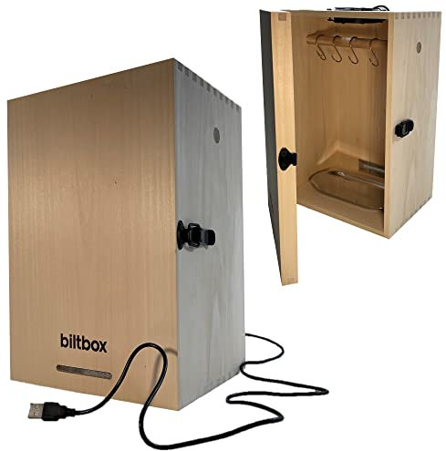 biltbox Home Biltong Maker Box | Premium FSC Wood | South African Healthy High Protein Snack | Jerky Making Dehydrator | No Assembly | Air Dryer Fan | Free Seasoning | Takes 1kg Beef