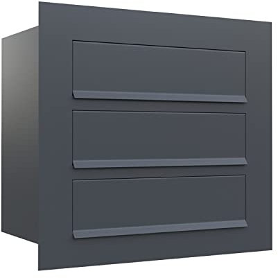 Cassetta delle lettere da incasso Como for Three in antracite