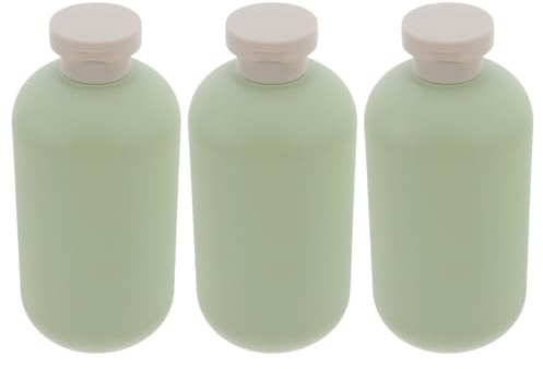 minkissy 3 pack Refillable Shower Gel Bottles Squeeze Bottles for Shampoo Lotion and Conditioner Travel Toiletries Containers Compact Leak-Resistant Sub Bottles
