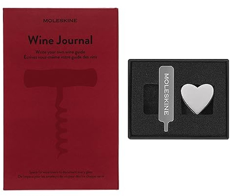 Moleskine-Anstecknadel für Notizbuch oder Agenda, Herz, Herzförmige Brosche, Personalisiere den Gummibandverschluss, Personalisierte Geschenkidee, Farbe Silber