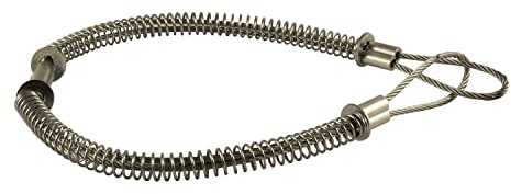 Cavo di sicurezza per tubo di sicurezza (acciaio zincato con manicotti in alluminio, per tubo Ø esterno: 13 – 35, lunghezza cavo: 50 cm)