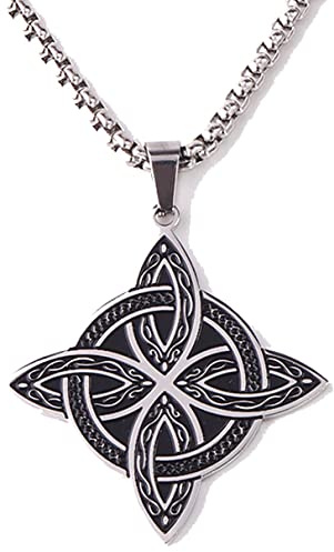 YAHOYA Collana Nodo Strega Nodo Celtico Irlandese Collana Stregoneria Simboli Ciondolo Collana Gioielli Geometrici Vintage