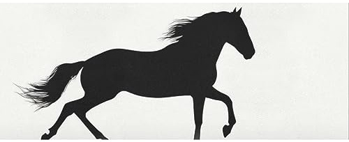 DNOVING GWP-529804649 Geschenkpapier mit Pferde-Silhouette, 147,3 x 58,4 cm, 2 Rollen