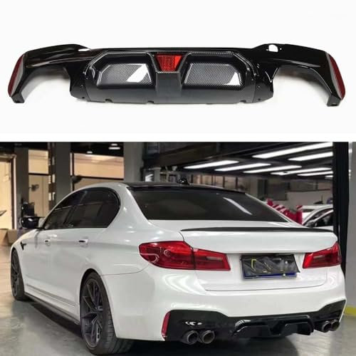 Auto Heckstoßstange Hecklippe Heckspoiler Für BMW G30 G38 5 Series 2017-2021,Auto Heckstoßstange Lippe Diffusor Splitter Spoiler Auto Zubehör