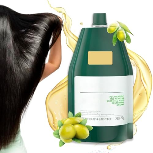 IFFANY Crema hidratante y suavizante de queratina polipéptido, Crema reparadora de daños en el Cabello, Crema reparadora de Cabello dañado, acondicionador de queratina polipéptido